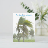 Florida Rainstorm Palmen Postkarte (Stehend Vorderseite)