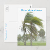 Florida Rainstorm Palmen Postkarte (Vorne/Hinten)