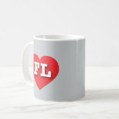 Florida Red Heart - I Liebe FL Kaffeetasse (Vorderseite Links)