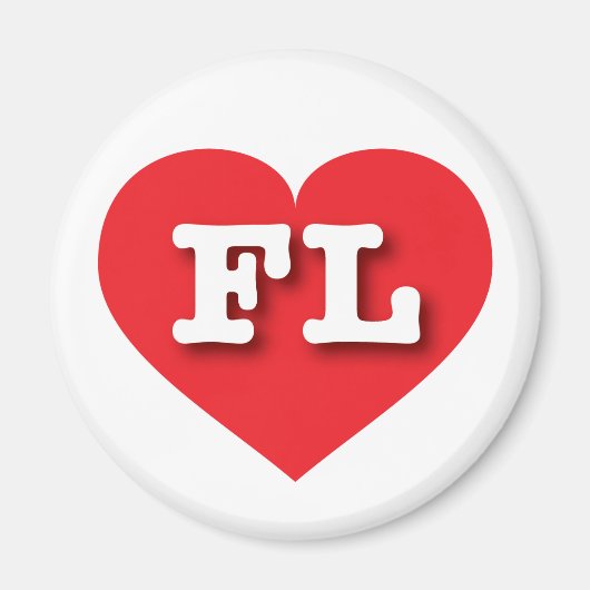 Florida Red Heart - I Liebe FL Magnet (Vorne)