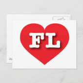 Florida Red Heart - I Liebe FL Postkarte (Vorne/Hinten)