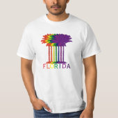 Florida-Regenbogen-Palmen T-Shirt (Vorderseite)