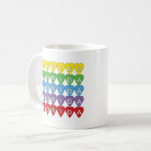Florida Regenbogenherzen Kaffeetasse (Vorderseite Links)