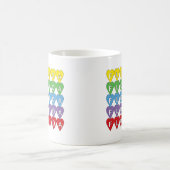 Florida Regenbogenherzen Kaffeetasse (Mittel)