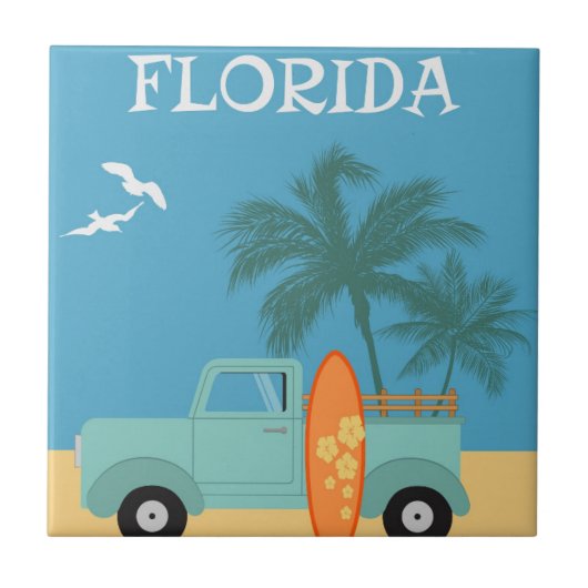 Florida:Reise Keramikfliese (Vorderseite)