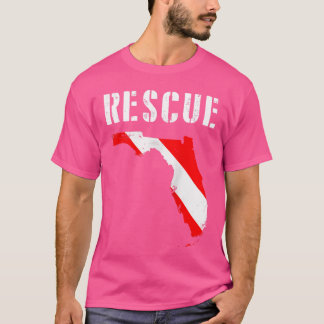 Florida Rescue Diver Flag Scuba Divema T-Shirt