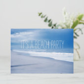 Florida Retro Beach Party Einladung (Stehend Vorderseite)