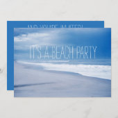 Florida Retro Beach Party Einladung (Vorne/Hinten)