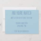 Florida Retro Blue Ocean Beach Party Einladung (Rückseite)