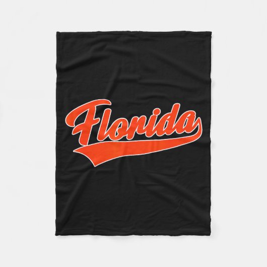 Florida - Retro-Design - Klassiker Fleecedecke (Vorderseite)