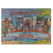 Florida  Retro Postcard Schneidebrett (Vorderseite)