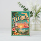 Florida Retro Reise Souvenir Postkarte (Stehend Vorderseite)