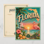 Florida Retro Reise Souvenir Postkarte (Vorne/Hinten)
