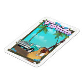 Florida Retro Reiseplakat Magnet (Linke Seite)