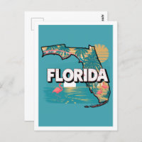 Florida Retro Travel Design Iconic US Staaten