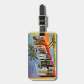 Florida Retro Tropisch  Gepäckanhänger (Vorderseite vertikal)