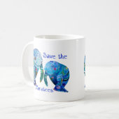 Florida rettet die Manatis in den klaren Blues Kaffeetasse (Vorderseite Links)