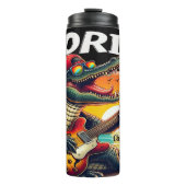 Florida Rock: Alligator Guitar Sunset Thermosbecher (Vorderseite)