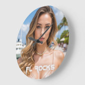 FLORIDA ROCKS GROßE WANDUHR (Winkel)