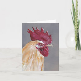 Florida Rooster Bird Art Note Card Karte