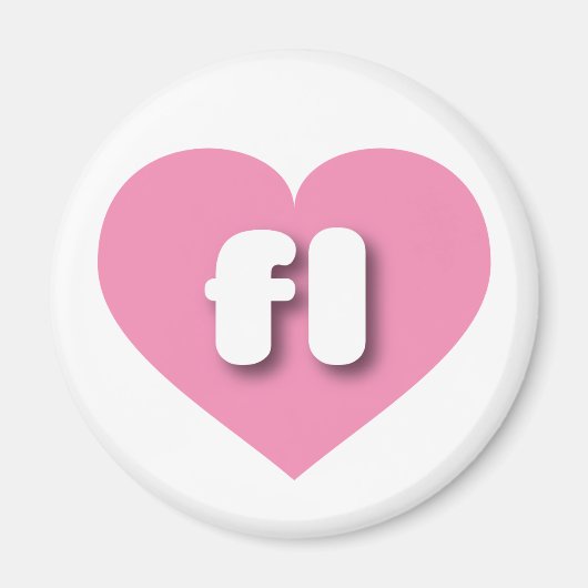 Florida rosa Herz - I Liebe fl Magnet (Vorne)