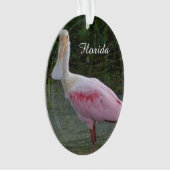 Florida rosa Spoonbill-Weihnachtsverzierung Ornament (Vorderseite)