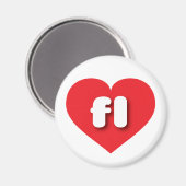 Florida rotes Herz - I Liebe fl Magnet (Vorderseite/Rückseite)