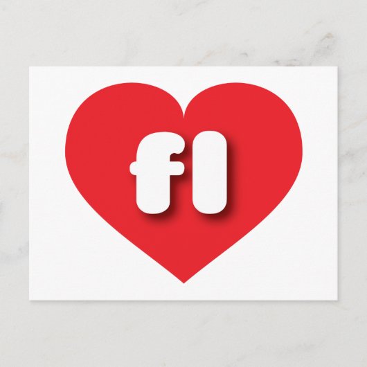 Florida rotes Herz - I Liebe fl Postkarte (Vorderseite)