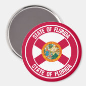 Florida Round Emblem Magnet (Vorderseite/Rückseite)