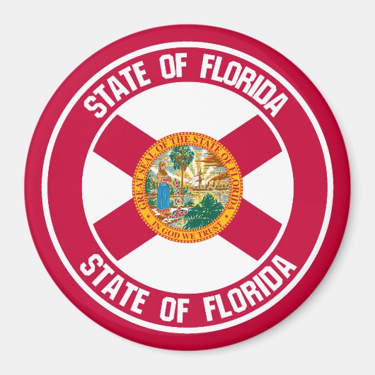 Florida Round Emblem Magnet (Vorne)