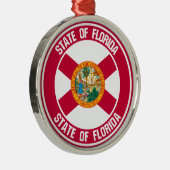 Florida Round Emblem Ornament Aus Metall (Rechts)