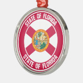 Florida Round Emblem Ornament Aus Metall (Links)