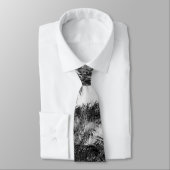 Florida Royal Palm Trees Black & White Fotograf Krawatte (Gebunden)