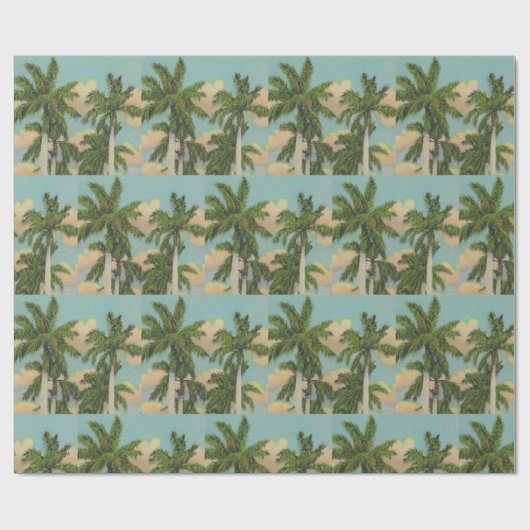 Florida Royal Palms Geschenkpapier (Flach)