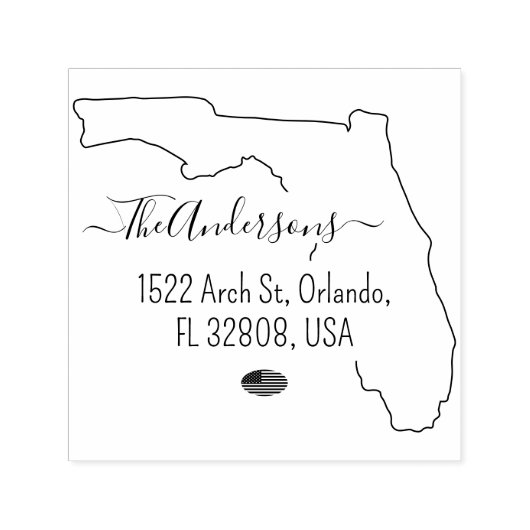 Florida Rücksendeadresse Custom Permastempel (Design)