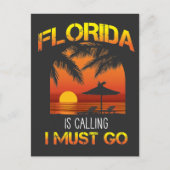 Florida ruft Beach Sommer Urlaubsreisende an Postkarte (Vorderseite)