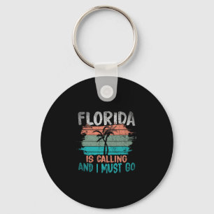 Florida ruft und ich muss Retro-Palmenbäume gehen Schlüsselanhänger