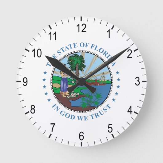 Florida Runde Wanduhr (Vorderseite)