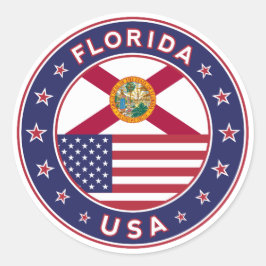 Florida Runder Aufkleber