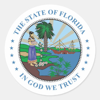 Florida Runder Aufkleber