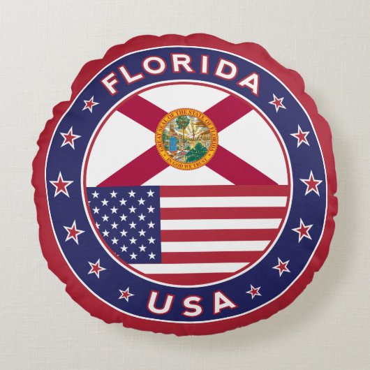 Florida Rundes Kissen (Vorderseite)