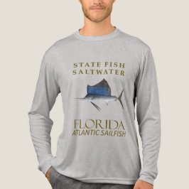Florida Saltwater Fish Atlantic Sailfish Design Tri-Blend Shirt