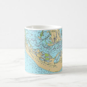 Florida - Sanibel Captiva Seeschifffahrtskarte Tas Kaffeetasse