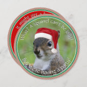 Florida Santa Squirrel™ ist die Jolly Holiday Part Einladung (Vorne/Hinten)
