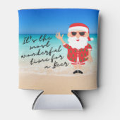 Florida Santa Wunderschöne Zeit für ein Bier Dosenkühler (Vorderseite)