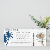 Florida Save the Date Boarding Pass (Stehend Vorderseite)