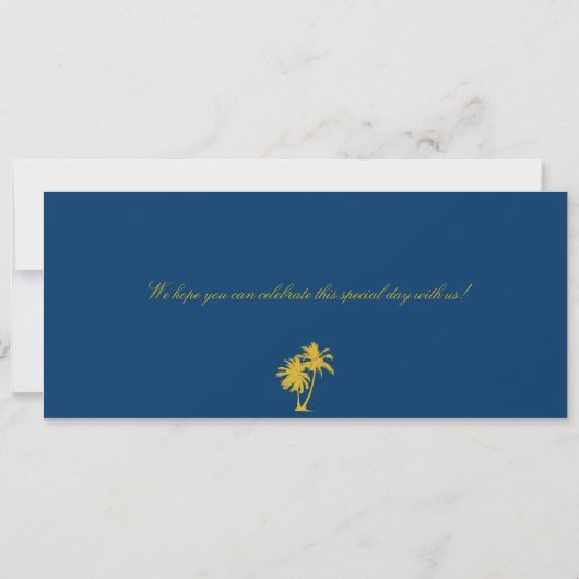 Florida Save the Date Boarding Pass (Rückseite)