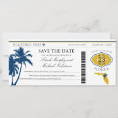 Florida Save the Date Boarding Pass (Vorderseite)