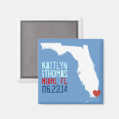 Florida Save the Date - Individuell gestaltete Sta Magnet (Vorderseite/Rückseite)