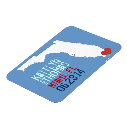 Florida Save the Date - Individuell gestaltete Sta Magnet (Linke Seite)